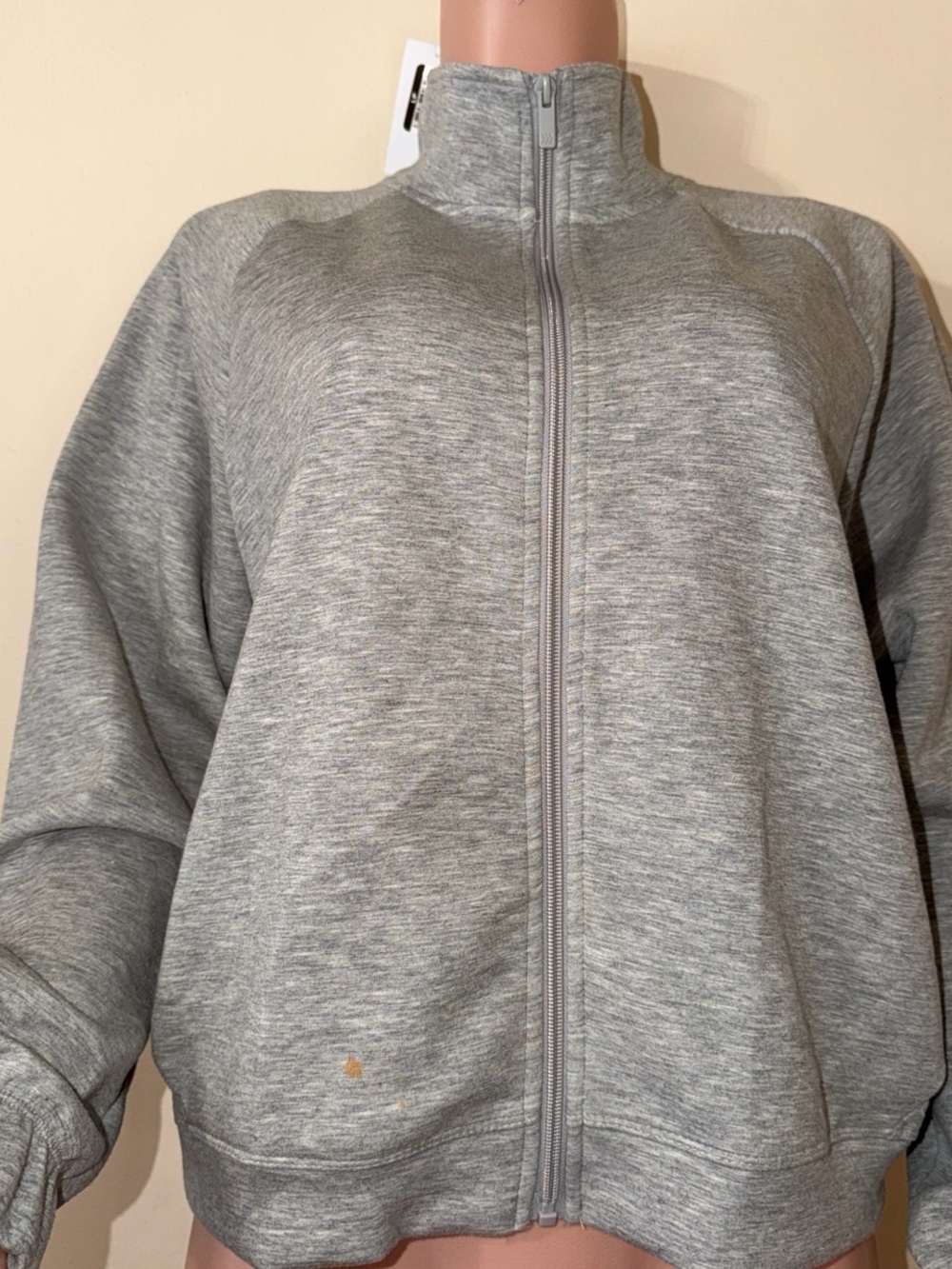all in motion Heather Gray Full-Zip Bomber Jacket